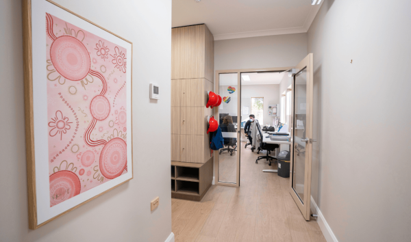 Office entry and hallway