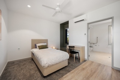 A bedroom within the Karratha Step Up/Step Down service building