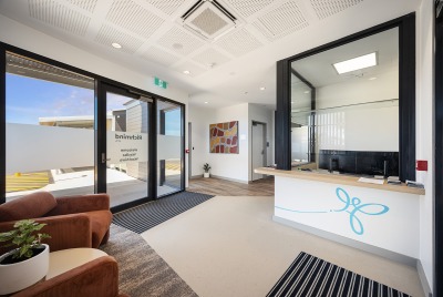 The reception area of the Karratha Step Up/Step Down service building
