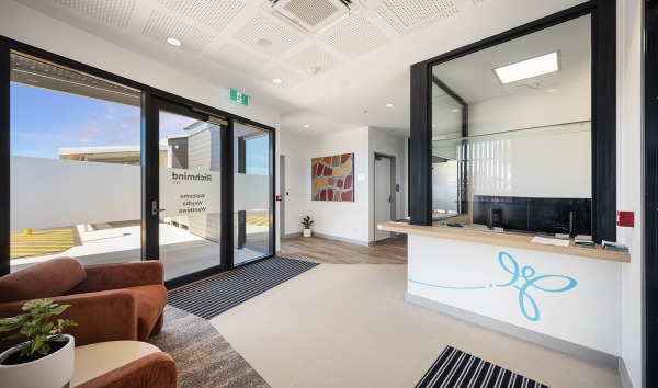 The reception area of the Karratha Step Up/Step Down service building