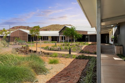 The backyard of the Karratha Step Up/Step Down service building