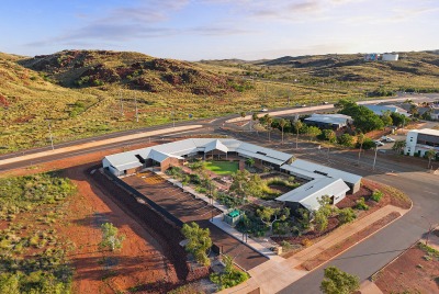 An aerial view of the Karratha Step Up/Step Down service building