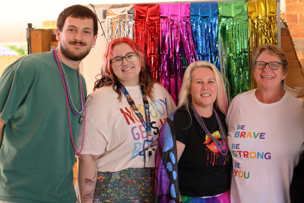 Four people together for LGBTQIA+ inclusive practice training